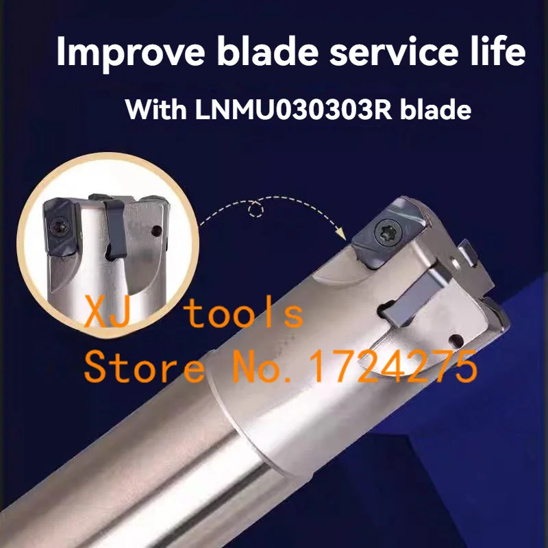 

CNC Milling Cutter Bar EXN03R Series Fast-feed Double-sided Milling Holder For LNMU0303 LNMU0303ZER Carbide Inserts Face Milling