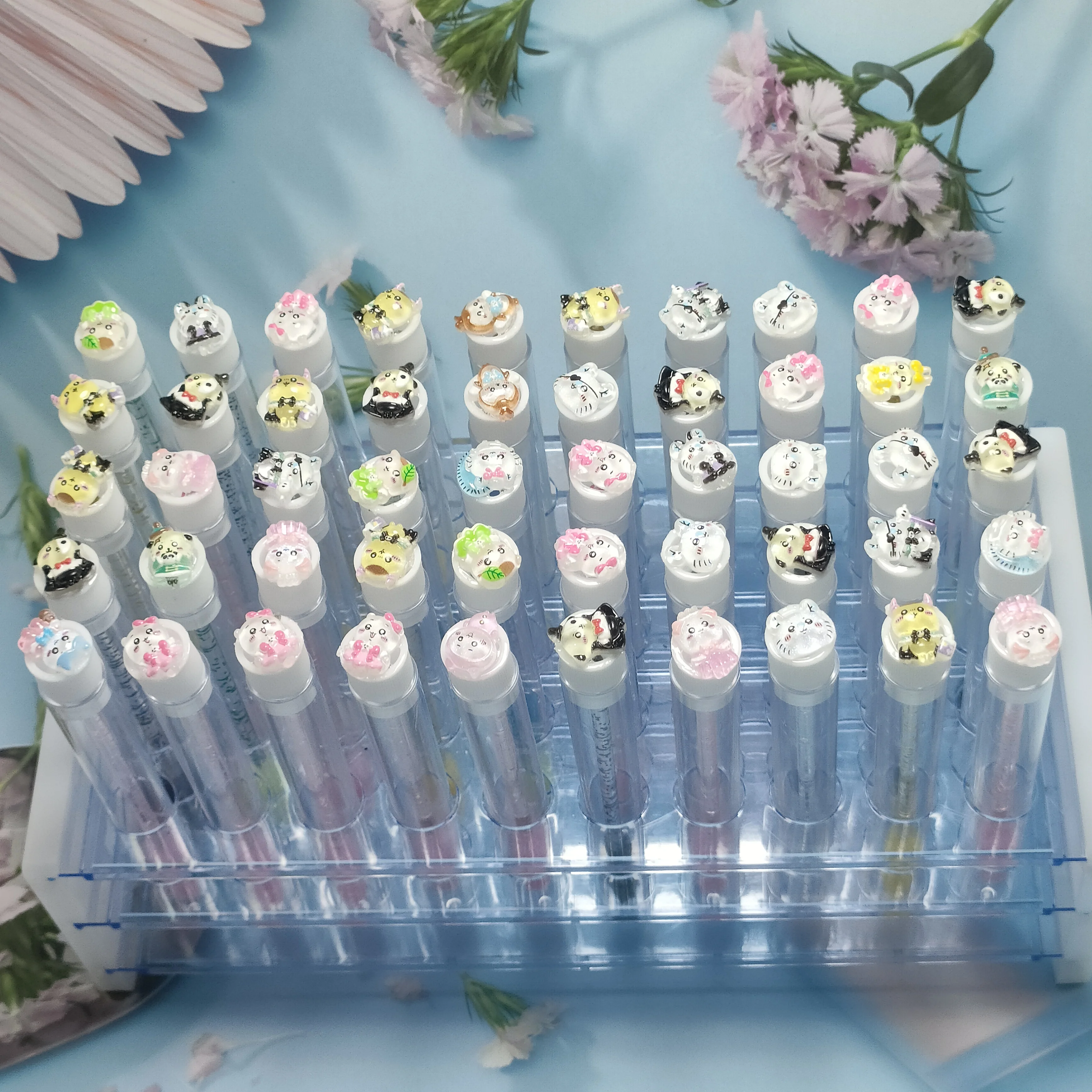 50Pcs Disposable Eyelash Brushes Reusable Eyelashes Brush Tube Mascara Wands Tubes Dust-proof Lash Spoolies Storage Makeup Tool