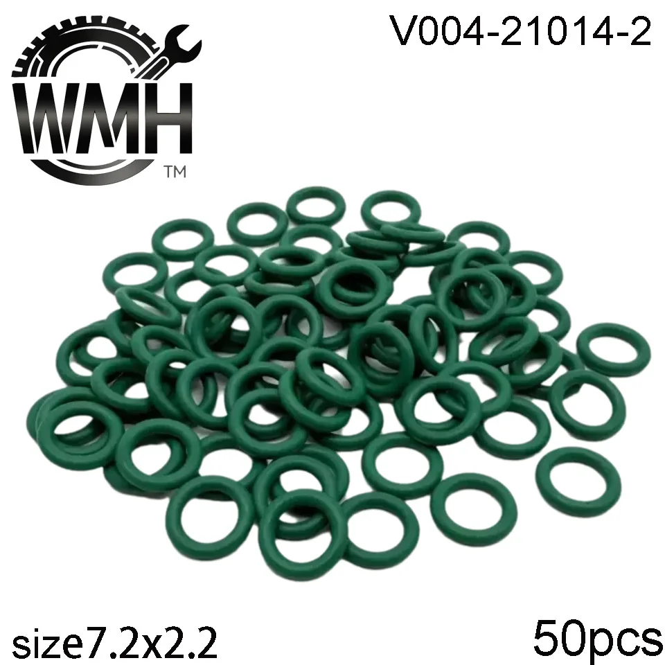 50Pcs Universal Fuel Injector Repair Kit Rubber O-Ring 21014-2 Size Is 7.2x2.2 Car Accessories