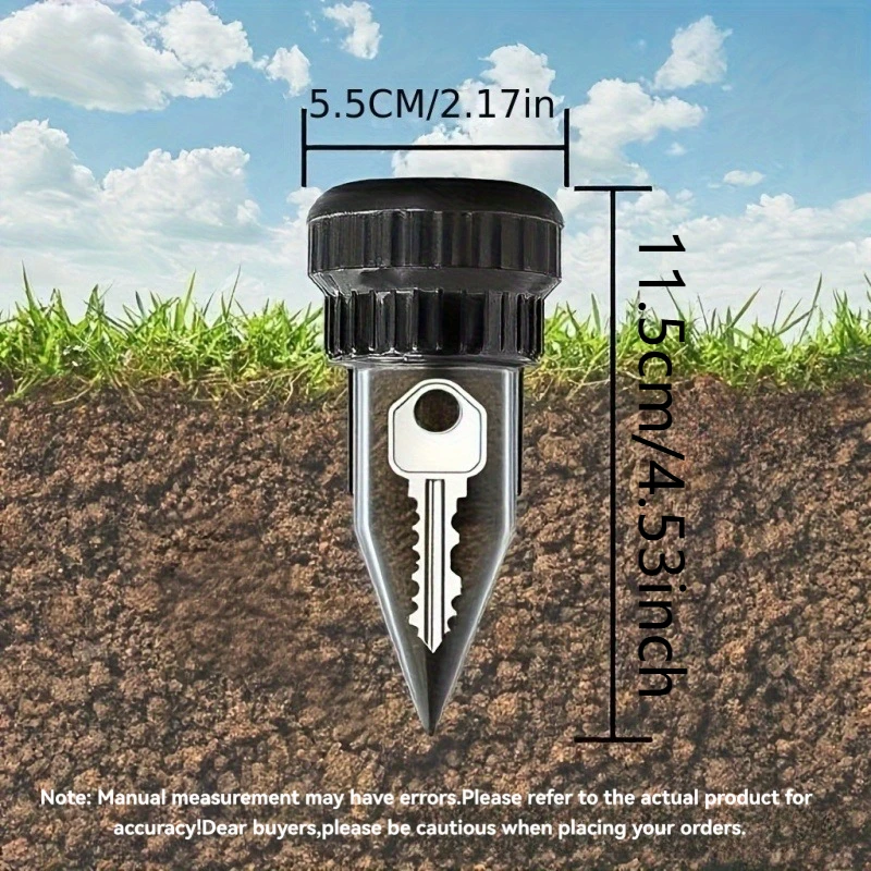 1 Stück Gartenschlüsselversteck, Sicherheits-Anti-Diebstahl-Schlüsselaufbewahrung, wasserdichter Schlüsselsafe für den Garten im Freien, den Innenhof, Rasenflächen, korrosionsbeständig – Detail 8
