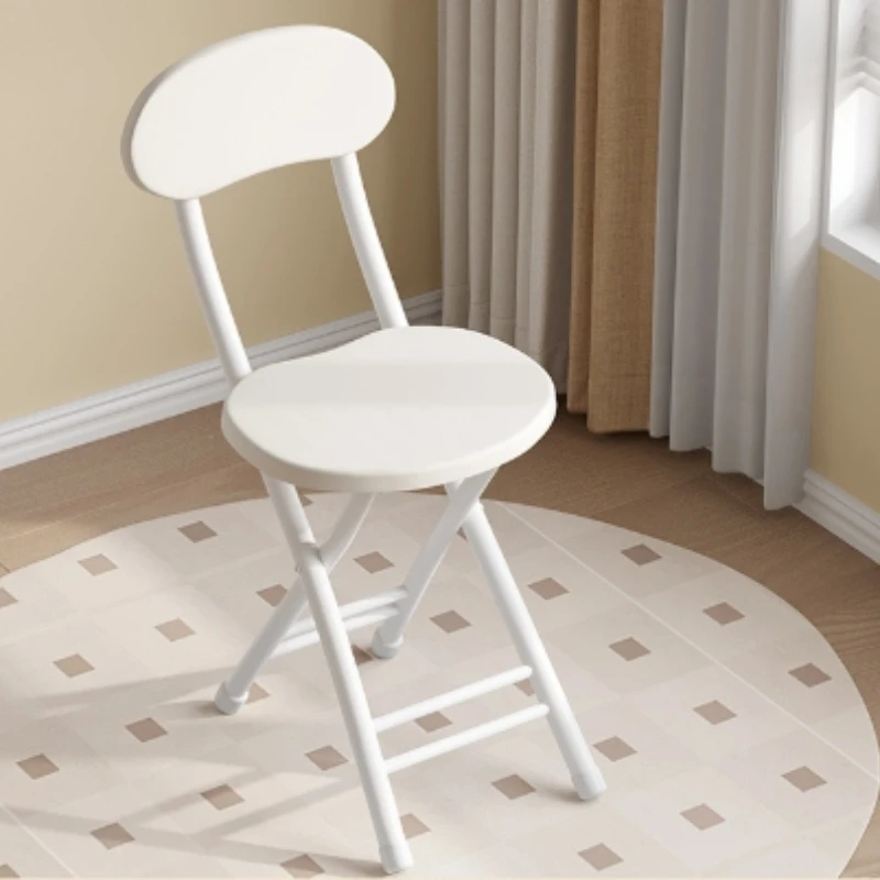Classic Style Folding Chair with Oval Seat Portable, No Assembly Needed, Durable Metal Frame Hardwood Construction for Home image 5