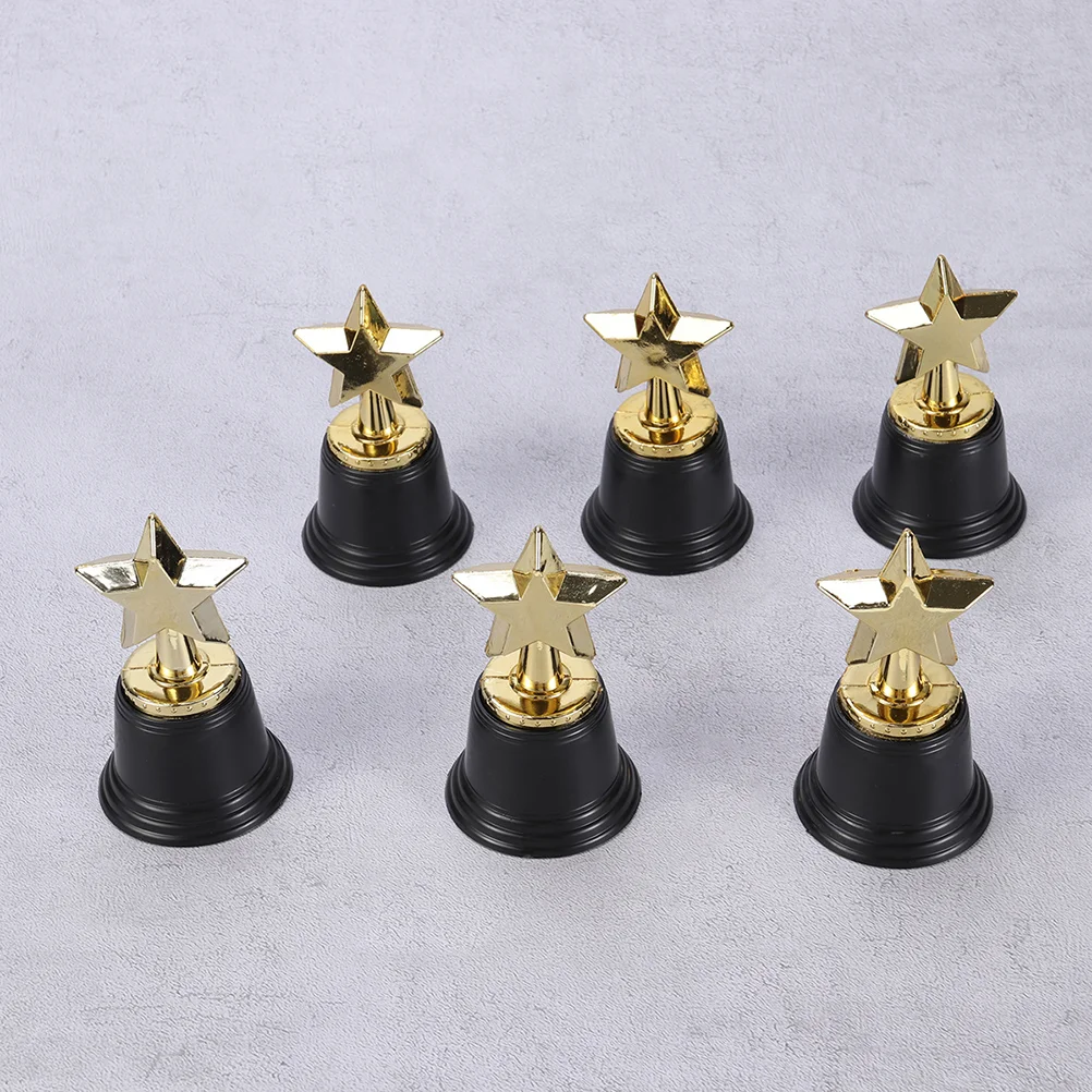 

4pcs Golden Award Star Trophy Reward Prizes for Party Celebrations Ceremony Appreciation Gift Awards