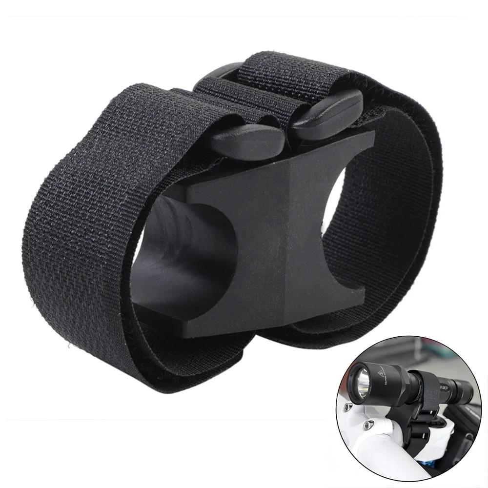 Multi-Purpose Bike Strap Flashlight LED Torch Mount Holder Bike Lock Clamp Holder Hook&Loop Band Mountain Bicycle Accessories