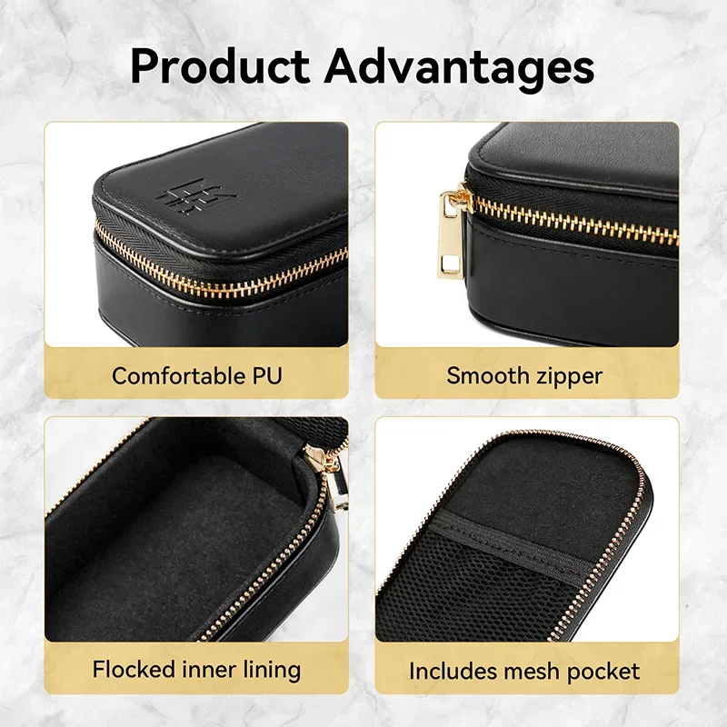 TRI Xuanwu Case PU Large Zippered Earphone Storage Case Includes