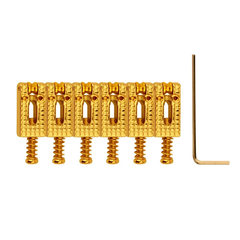 

6Pcs Guitar Roller Saddle Snake Pattern Ball Bridge Vintage Electric Tremolo Body High Grade Material Easy Install Durable