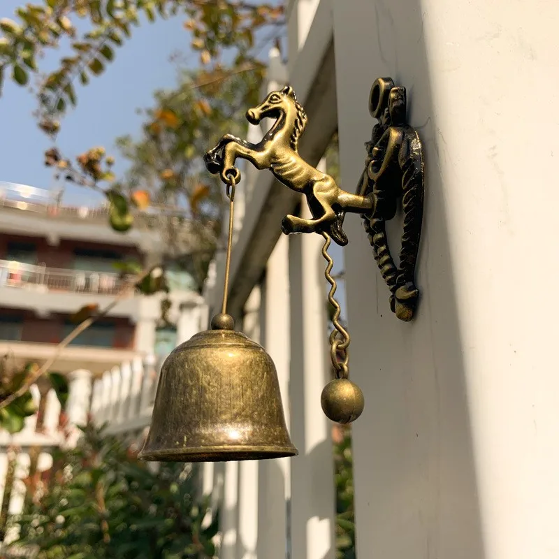 Retro dekoracyjny dzwonek Windchime sklepikarz dzwonek kołatka do sklepu pokój ogród ganek przednie wejście Home Decor