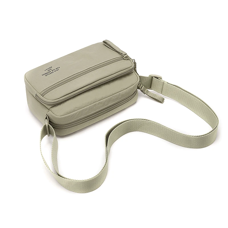 Leichte Damen-Umhängetasche aus Nylon mit mehreren Fächern, lässige Schultertasche für Alltag, Reisen und Einkäufe – Detail 7