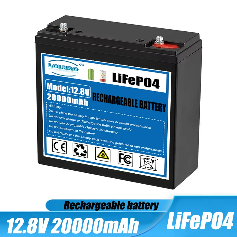 12V Battery 20Ah LiFePo4 Battery Lithium Iron Phosphate 12V LiFePo4 Rechargeable Battery for Kid Scooters Boat Motor Tax Free