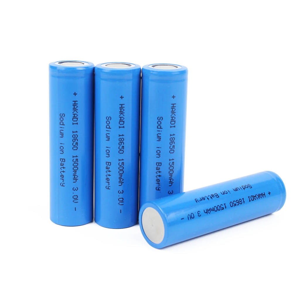 HAKADI 18650 3V 1500mah Sodium Batteries Rechargeable Na-ion Cell 4-40PCS For Solar Energy Storage LED Flashlight