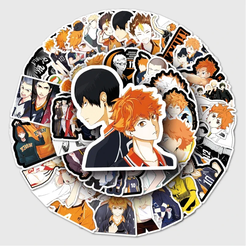 52/30/10 PCS Hinata Shouyou Kageyama Tobio Sawamura Daichi Tanaka Ryuunosuke Cartoon Graffiti  Skateboard Waterproof Sticker