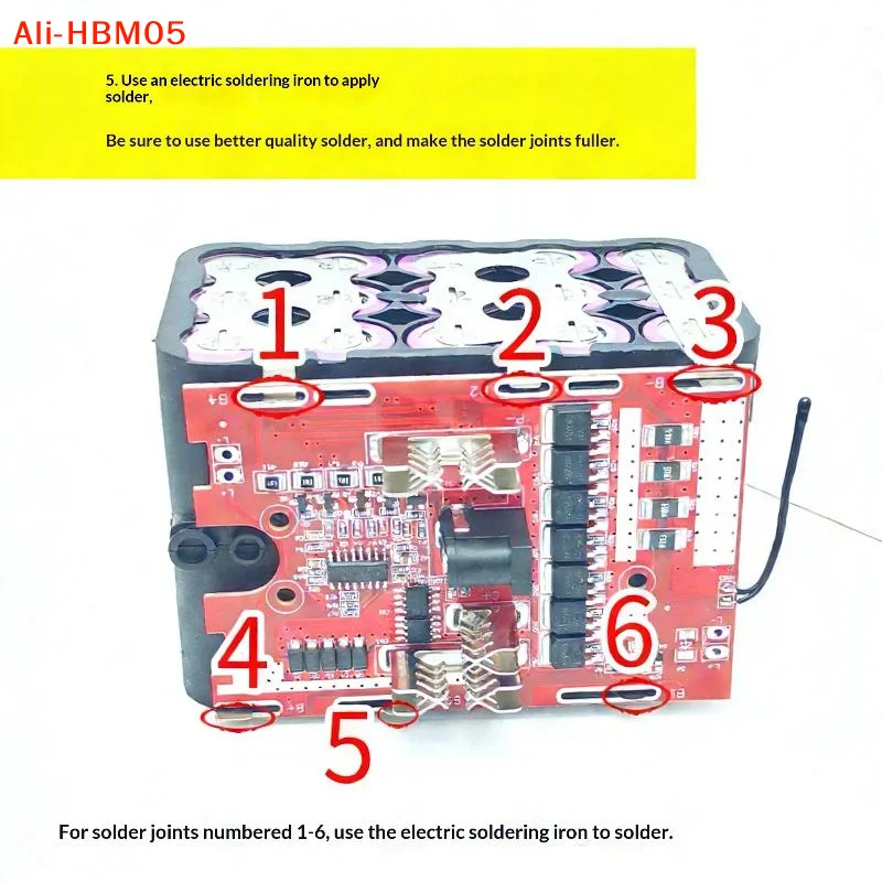 (HB05)1Pcs Li-battery Protection Board 21V 7MOS For Electric Tools With Balancing Circuit And Temperature Protection