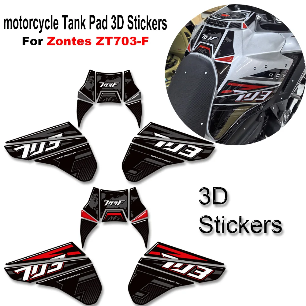 Motorcycle Handguard Fairing Fender Fuel Tank Pad Sticker moto Decals For Zontes ZT703-F ZT-703F ZT 703F 703 F