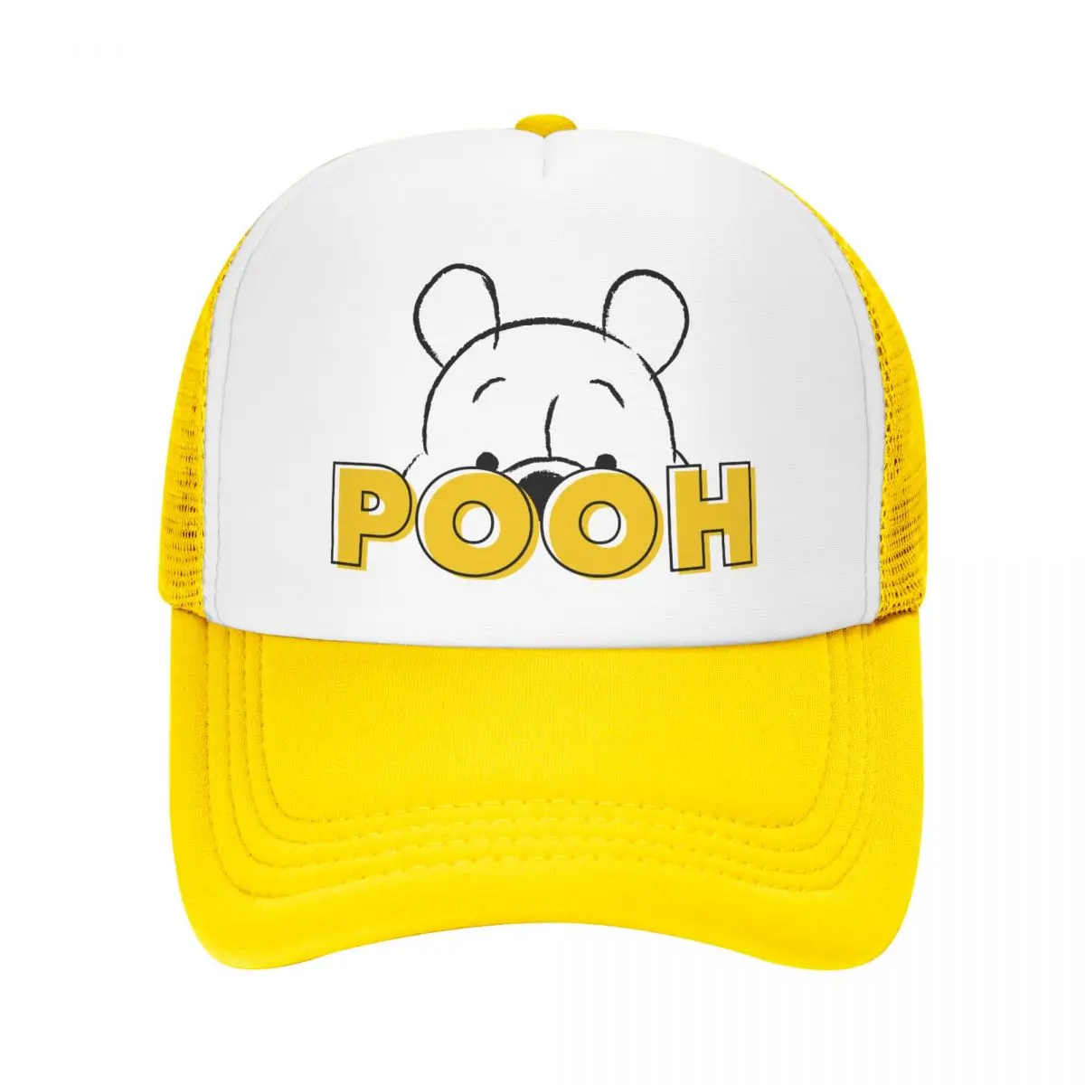 

Взрослый Винни Пух Peek-A-Boo Шляпа дальнобойщика Встроенная сетчатая бейсболка Регулируемые солнцезащитные шляпы Лето
