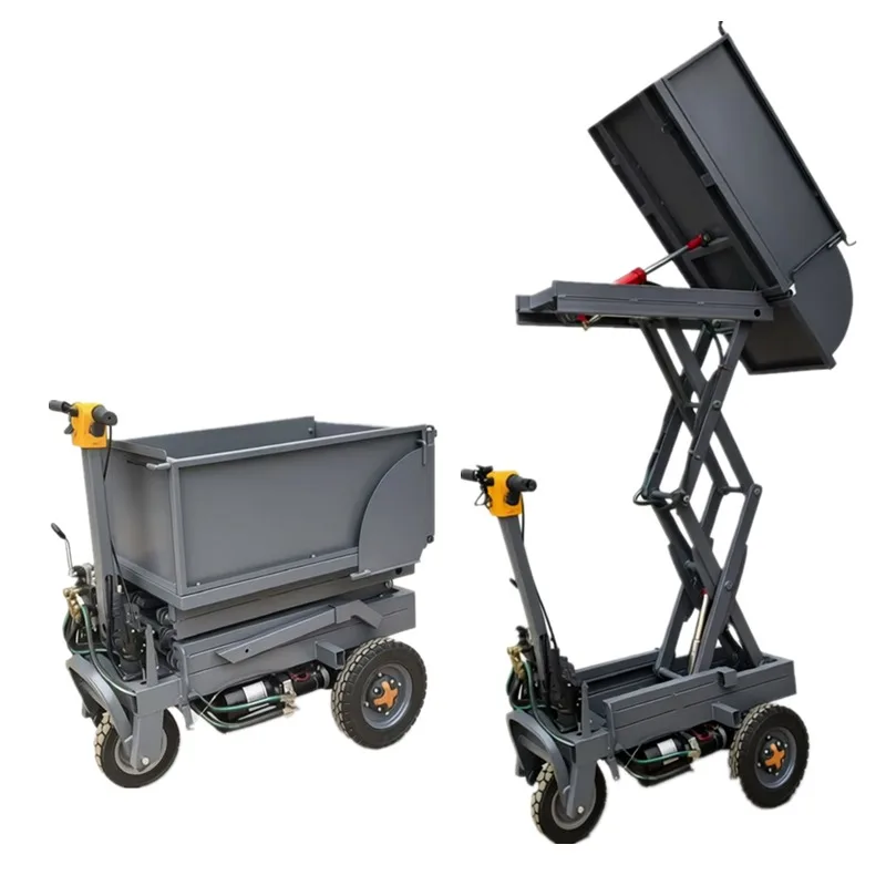 Customized Portable Hydraulic Dump Cart 3-Wheel Electric Self-Dumping Truck For Small Projects