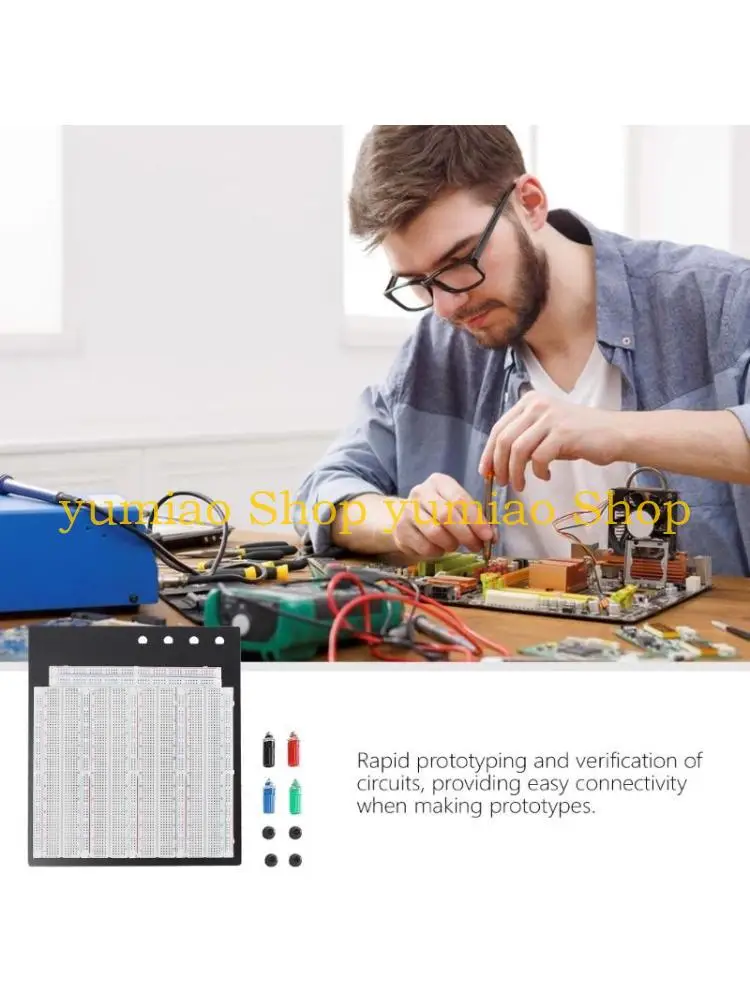

587B 3220 Point Solderless Breadboard With Aluminum Base Plate For Electronics And Circuit Building