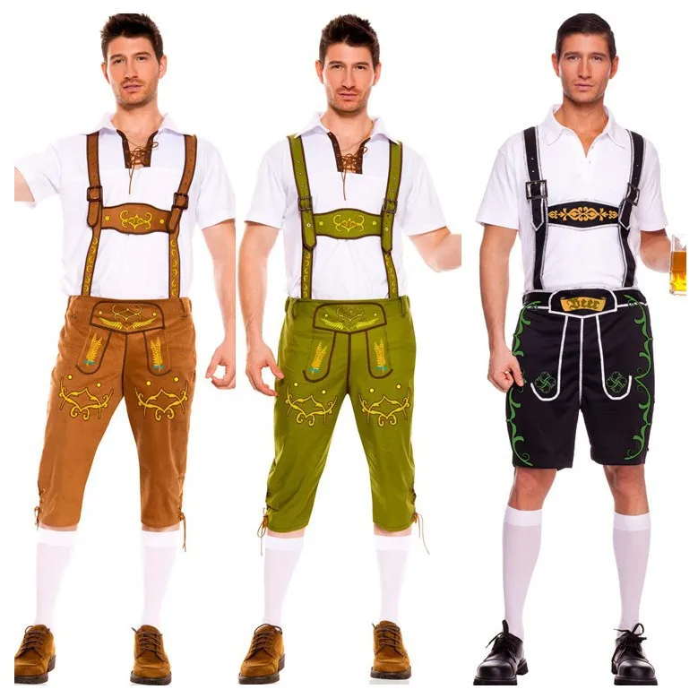 

German Oktoberfest Strap Pants Set Bavarian Men's Costume