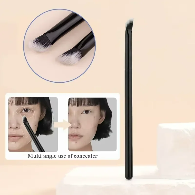 Kleine ijzeren concealerborstel, hoekcrème foundation concealer make-upborstel, schuine driehoekige concealer make-up tool