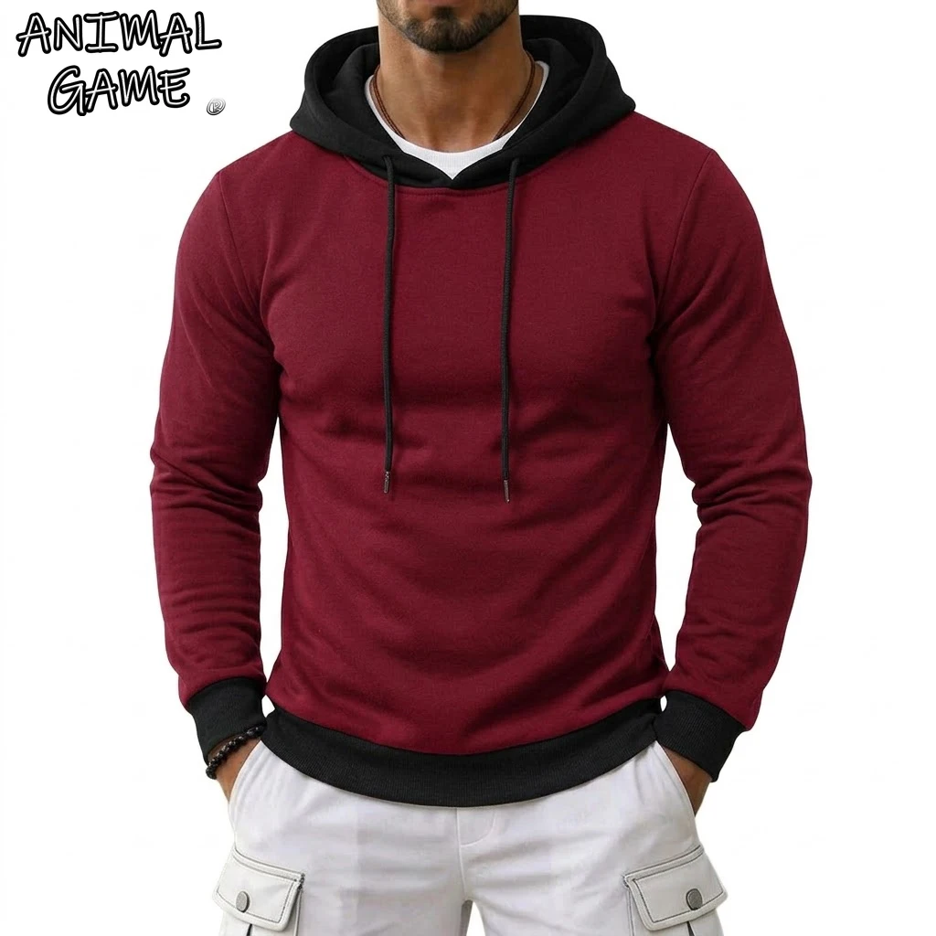Neuer Langarm-Hoodie für Herren Gym Casual Farblich Abgestimmte Sweatshirts Fitness Luxus Pullover Mantel Kapuzenpullover für Männer Herrenbekleidung