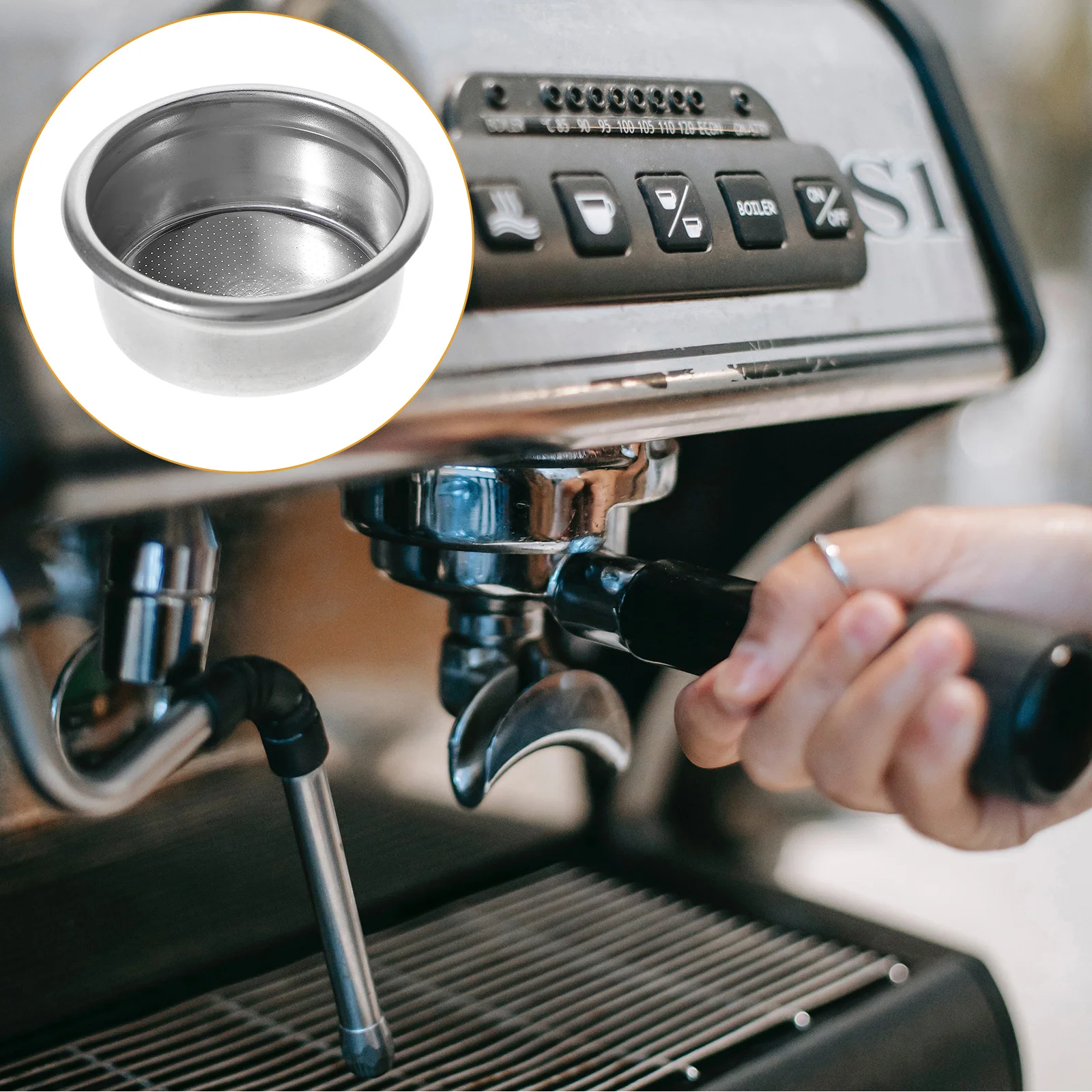 

Stainless Steel Coffee Filter Reusable Practical Household Funnel for Smooth Rich Taste Extraction Powder Coffee Filter