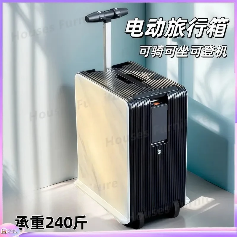 For Luggage Rideable Suitcase with Seat Adult 20 Inch Carry On Smart Travel Trolley Case Motorized Scooter Bag