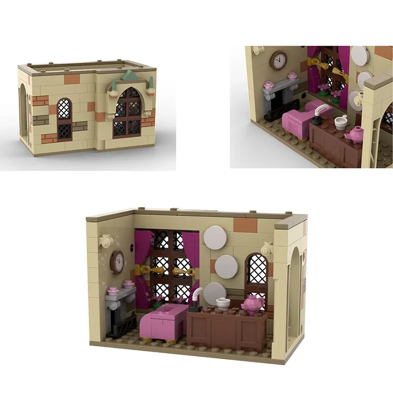 Office Dorm Modular Castle - House Kitchen Library Model Building Blocks MOC Room of Requirement Architecture Collection Toys