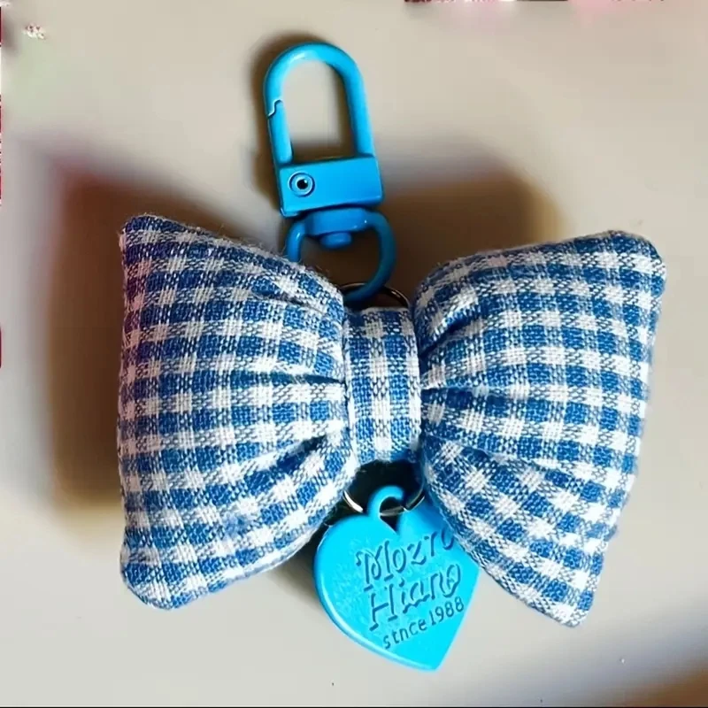 Sweetheart Candy-Colored Gingham Bow Bag Charm