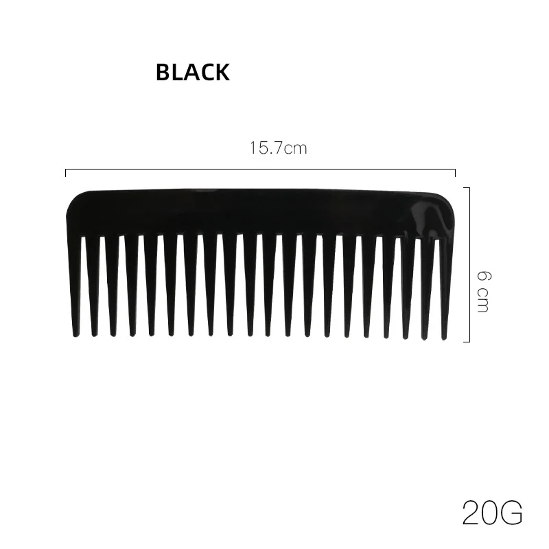 Bunter Kamm mit breiten Zinken, Kamm für glattes Haar, Griffloses Design, geeignet für Männer und Frauen als Haaraccessoire – Detail 3