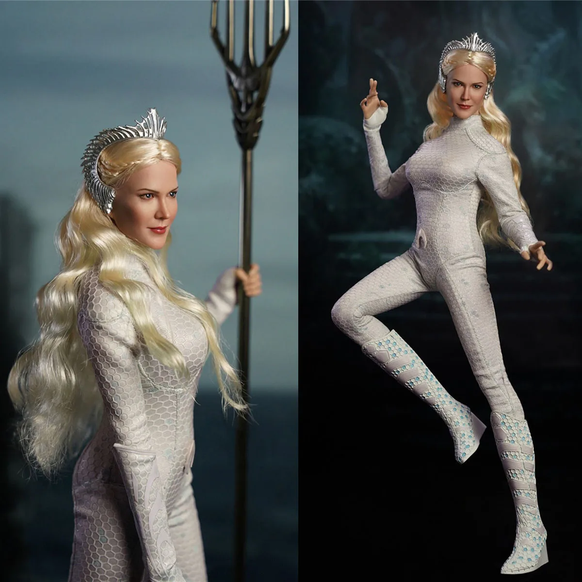 

SUPER DUCK SET056 1/6 Queen of Atlantis Head Sculpt Clothes Set Model Fit 12'' TBLeague S12D Action Body Doll Head and Clothes