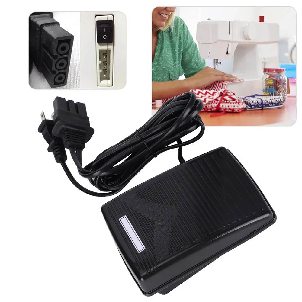 

Variable Speed Control Sewing Machine Pedal Switch Domestic MultiFunctional Foot Control Pedal Black Pedal Switch Controller