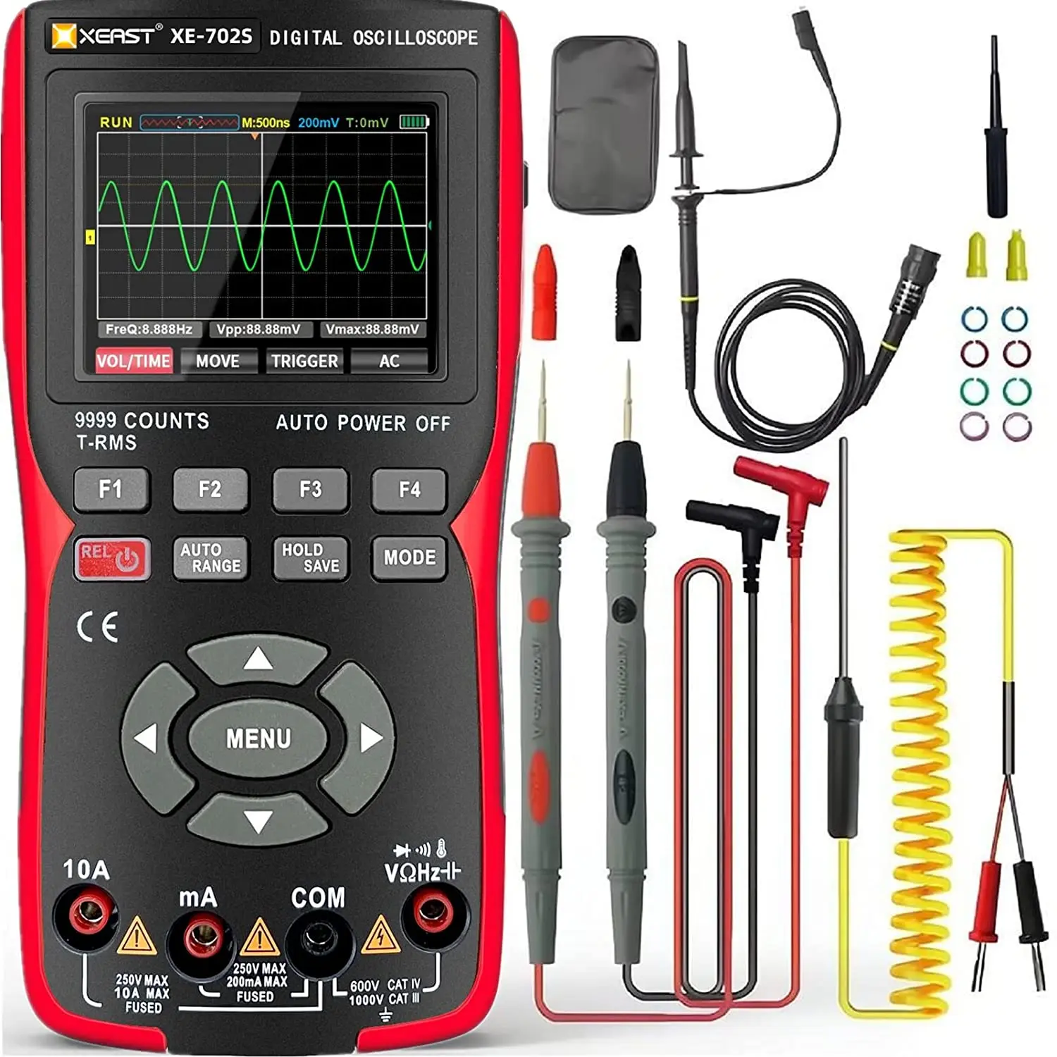 Digital Oscilloscpe Multimeter Auto True RMS Tranistor Probe Multimetro 48M/S 10Mhz PC Waveform Digital Oscilloscope