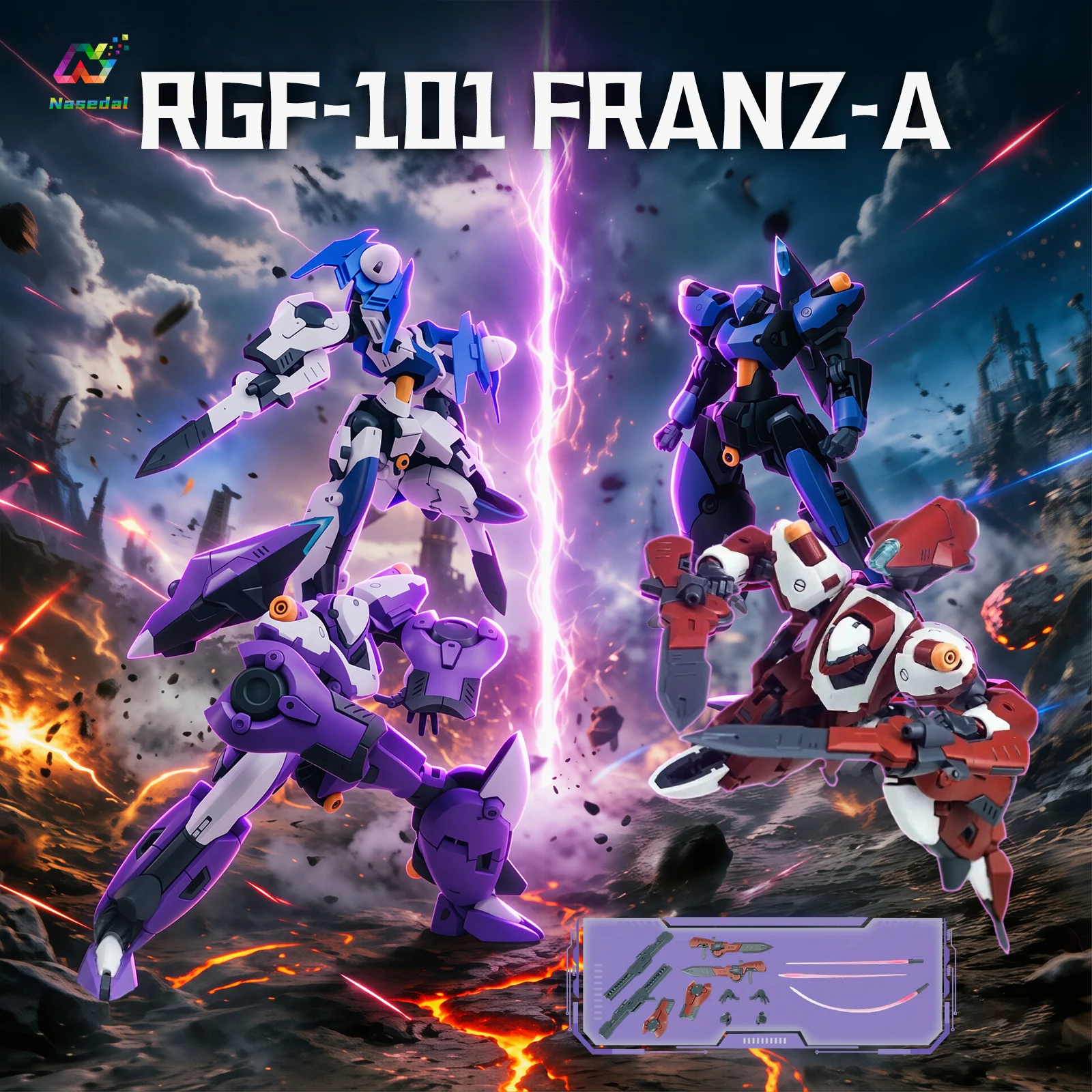 シェイク・メインランド-1-144-rgf-101-フランツ・アルファ-スーパー騎兵メカ-モデルキット-フル可動アクションフィギュア-diy-コレクタブルギフト-おもちゃ
