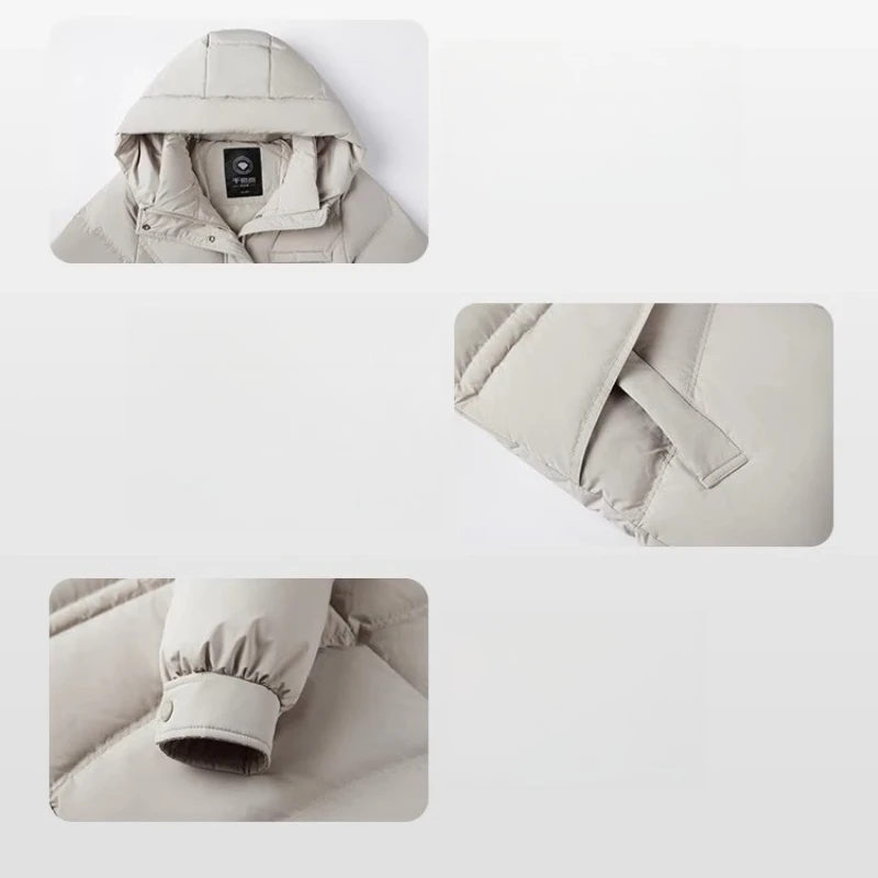 Chericom jaquetas femininas 2025 inverno novo em casacos de comprimento médio com capuz com cordão emagrecimento casacos de inverno feminino y309158y