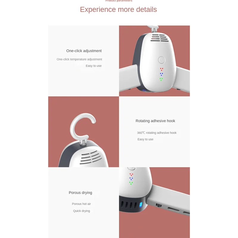 Smart Portable Dryer Clothes Rack Foldable Dryer Clothes Rack Hangers Laundry Electric Dryer Machine For Dormitory Home US Plug