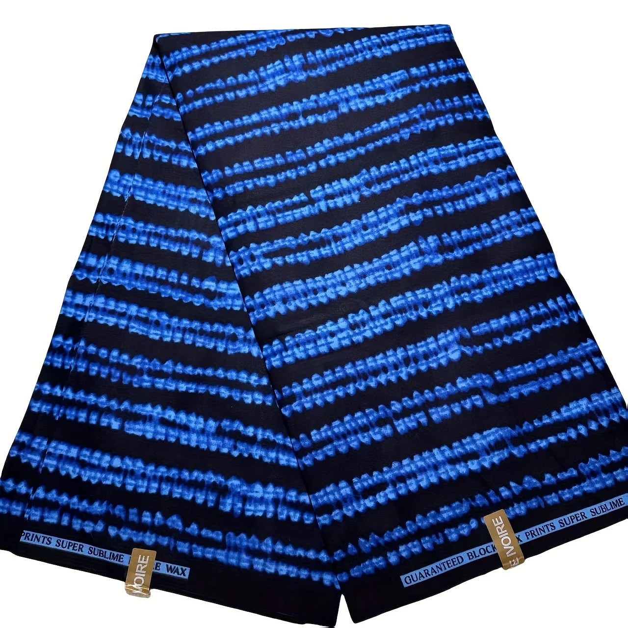 1 قطعة 6 ياردة الباتيك العرقي الأفريقي أزرق أسود مخطط قماش مطبوع على الوجهين هندسية مطبوعة النسيج النسيج العرقي الأفريقي #2