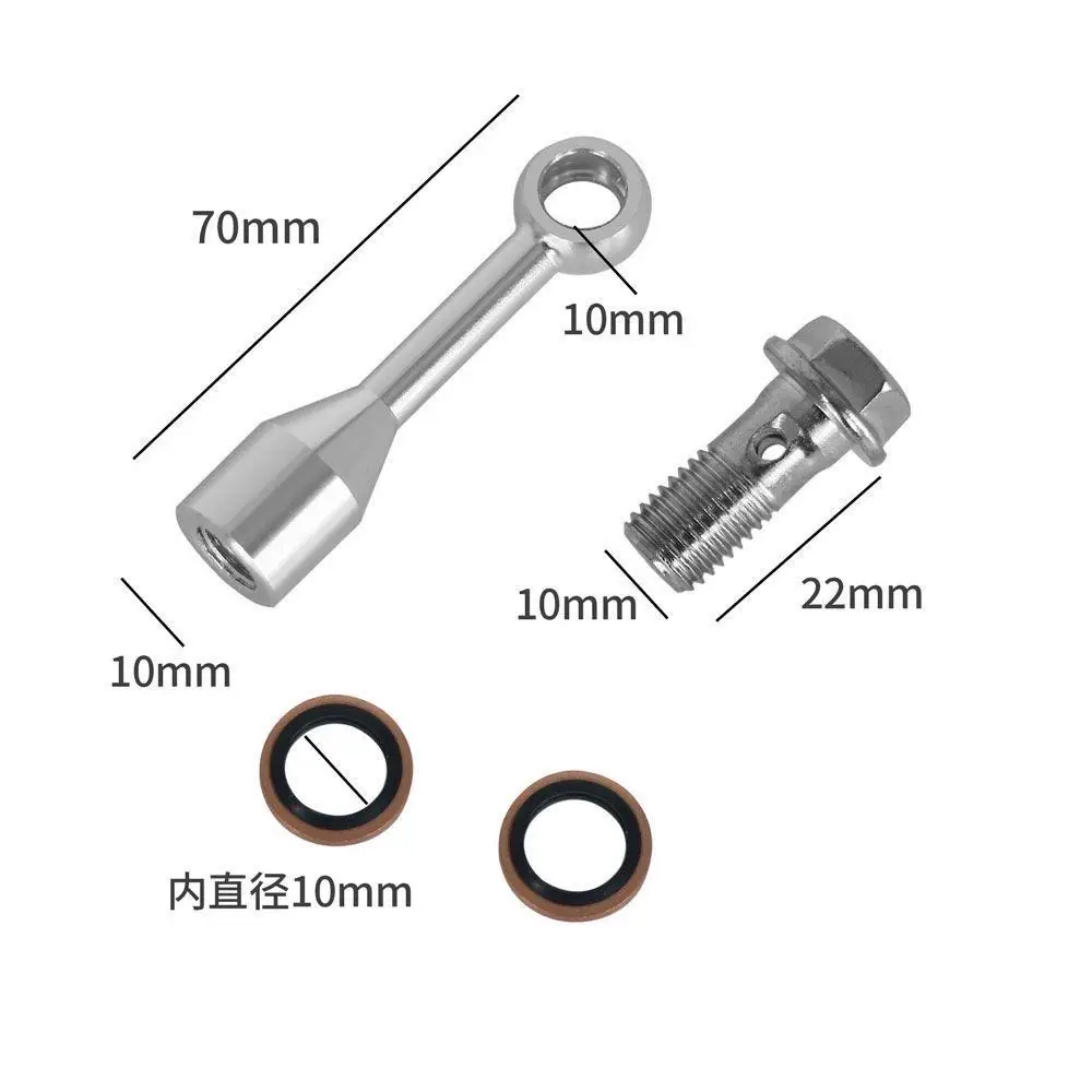 Aluminium Alloy Stainless Steel Motorcycle Brake Fluid Hose Extension Bracket Tubing Universal M10 Brake Hose For rcs Spare Part