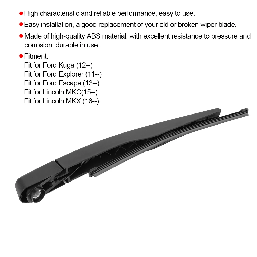 Car Rear Windshield Wiper Arm Blade Kit ABS Windshield Wiper Replacement Fit For Ford Kuga Explorer Escape