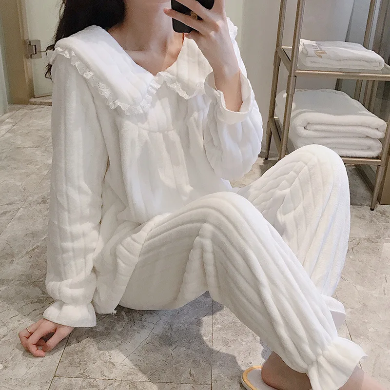 

Women's Clothing Pajamas Winter Keep Warm Minimalist Cute Hit Product Exquisite Fashion Exquisite Kawaii Sleep Ventilate Suit