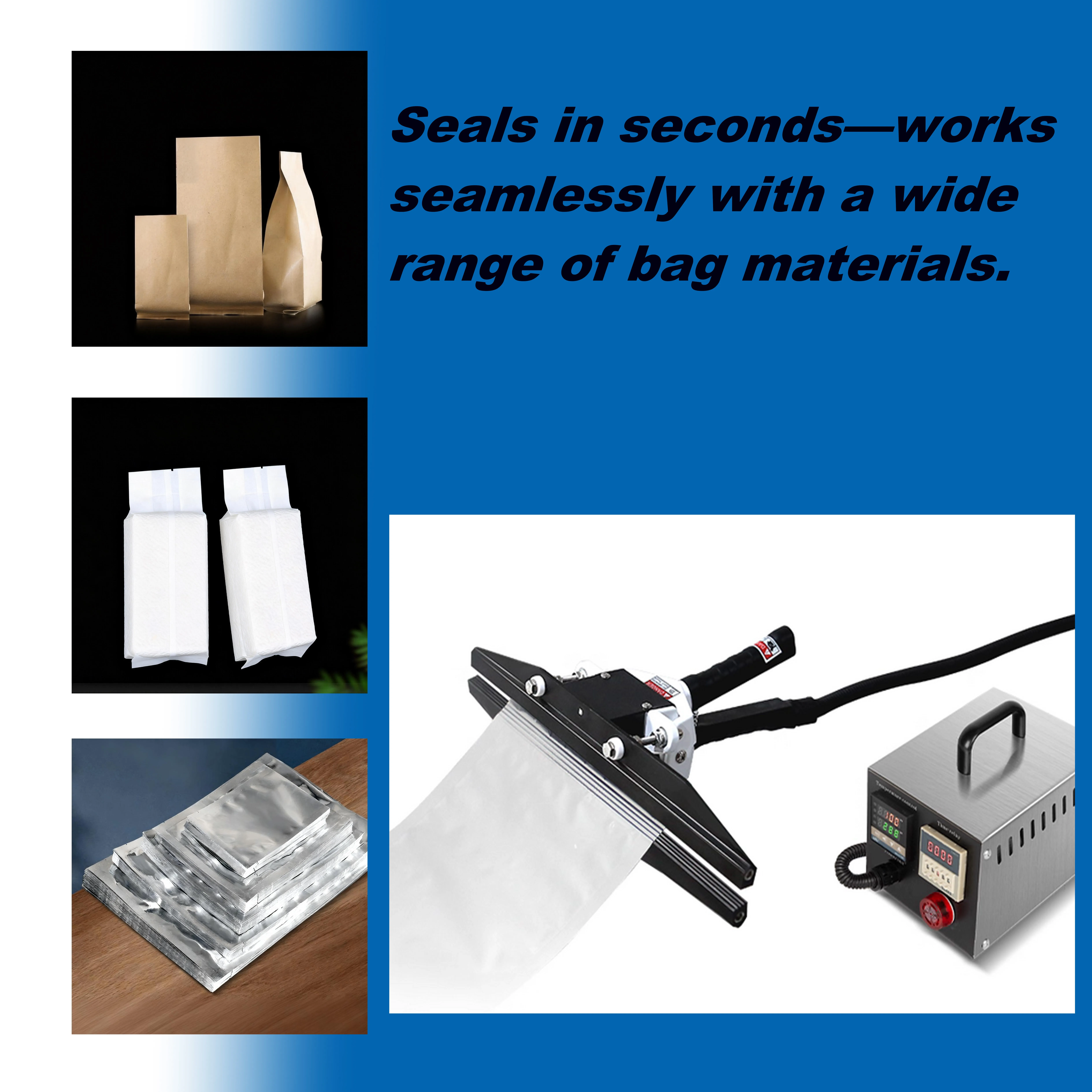 FKR-500NT 10mm Width Ergonomic Handheld Manual Sealer For Beverage & Food Packaging High Efficiency Easy Operation