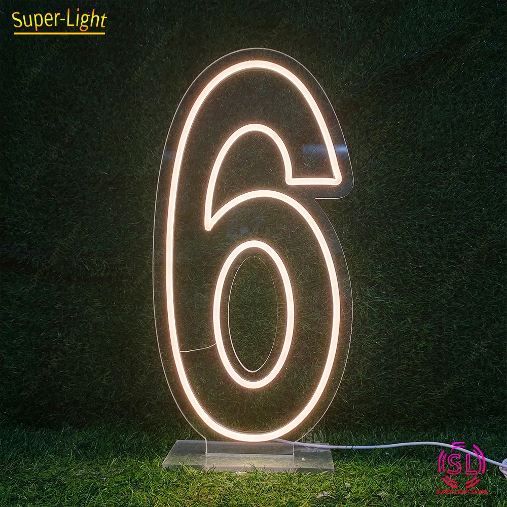 Imagem -02 - Led Light up Signs For Birthday Party Decoration Neon Sign Warm White Number Lamp Kids Gift