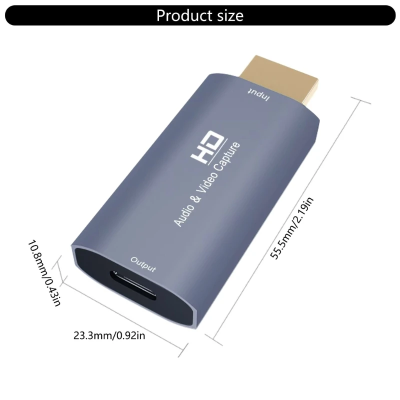 Карта видеозахвата USB C, вход 4K, выход 1080P для потоковой передачи контента в реальном времени