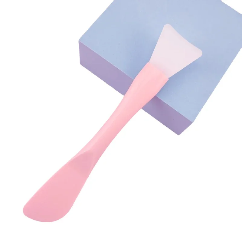 Cepillo de silicona para mascarilla Facial, cabezal suave con raspador, cepillo de película de barro integrado de doble uso, cepillo corrector de imprimación de máscara de ajuste DIY