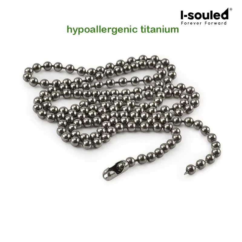 Hypoallergenic Pure Titanium Necklace Lightweight Jewelry Gift for Sensitive Skin