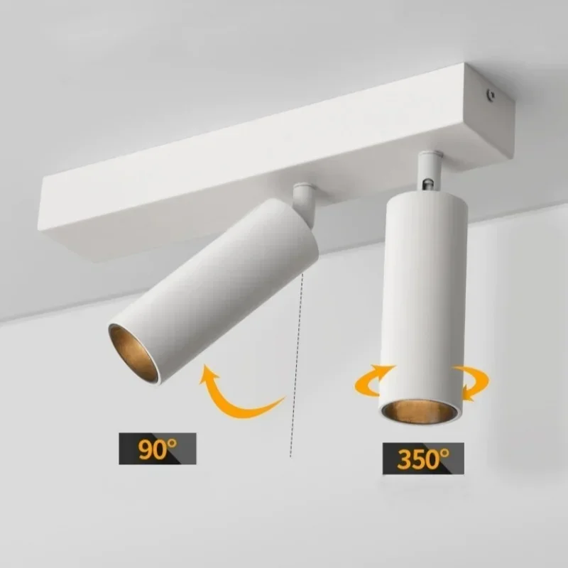 Adjustable Angle LED Surface Mounted Spotlights Suction Lights Ceiling for Home Use Cloakrooms Corridors Minimalist
