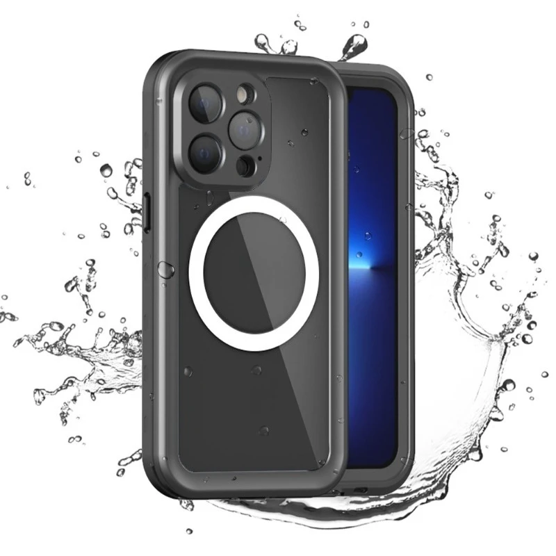 New High-quality Full Sealed Clear IP68 Waterproof Case for IPhone 16 15  Pro Max Shockproof Cover Screen Protector