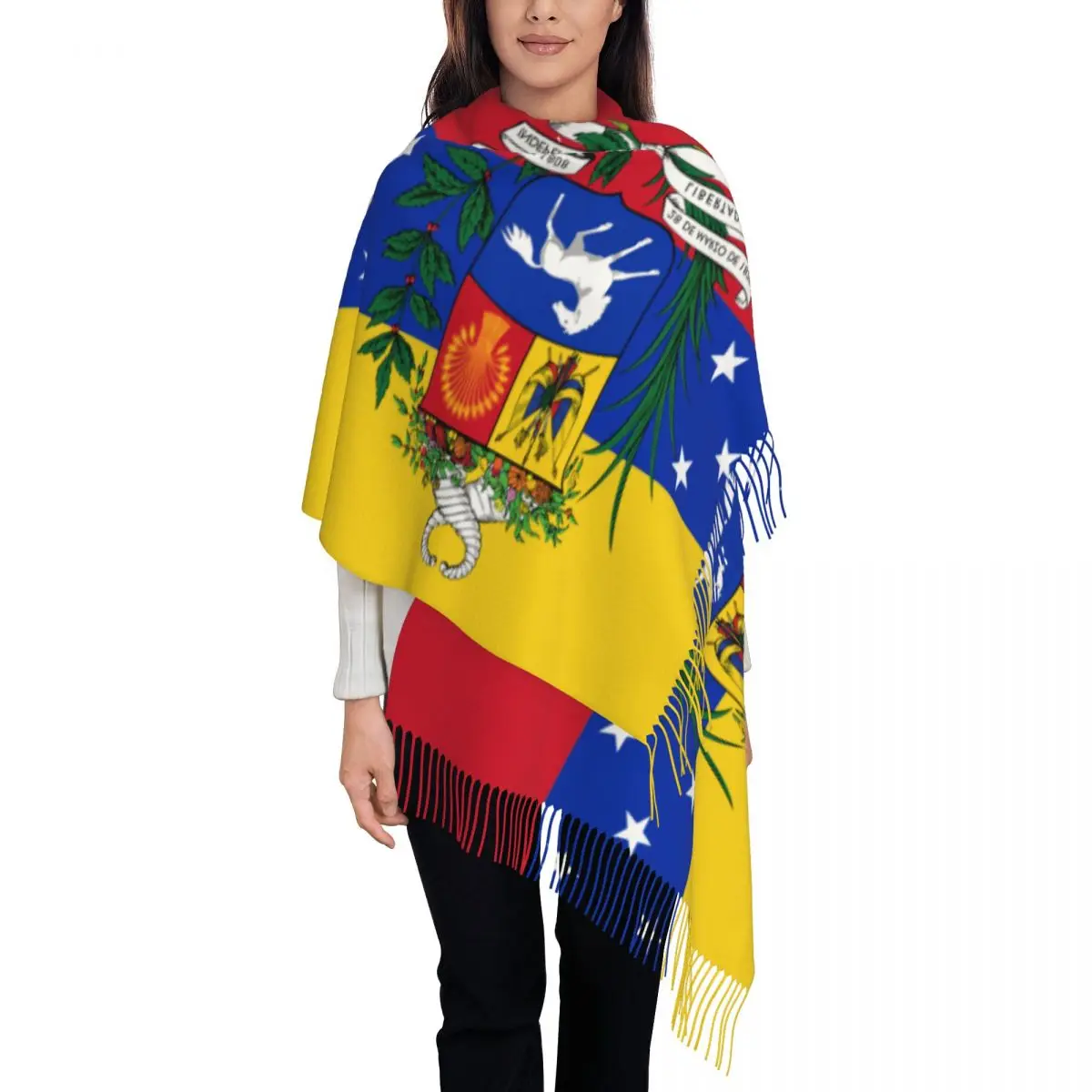 Flag Of Venezuela Scarf for Women Winter Fall Pashmina Shawl Wrap Venezuelan Large Shawl Scarf Ladies