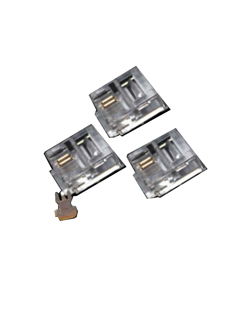 20/50/100 Stks/partij RJ11 6P2C 6P4C 6P6C Telefoon Internet Modulaire Plug Jack RJ11 Connector RJ-11 Crystal Heads vergulde
