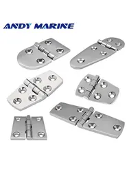 Andymarine-Charnière plate en acier inoxydable, Portes d'armoire pour fenêtres, Boîte en bois, Épaisseur