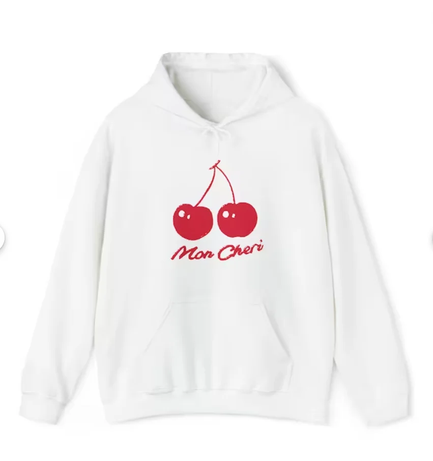 Japanese 2000s Style Y2k Cherry Coquette Fruit Trendy Hoodie Aesthetic Pink Kawaii Crewneck Basics Pullover Cute Sweatshirt