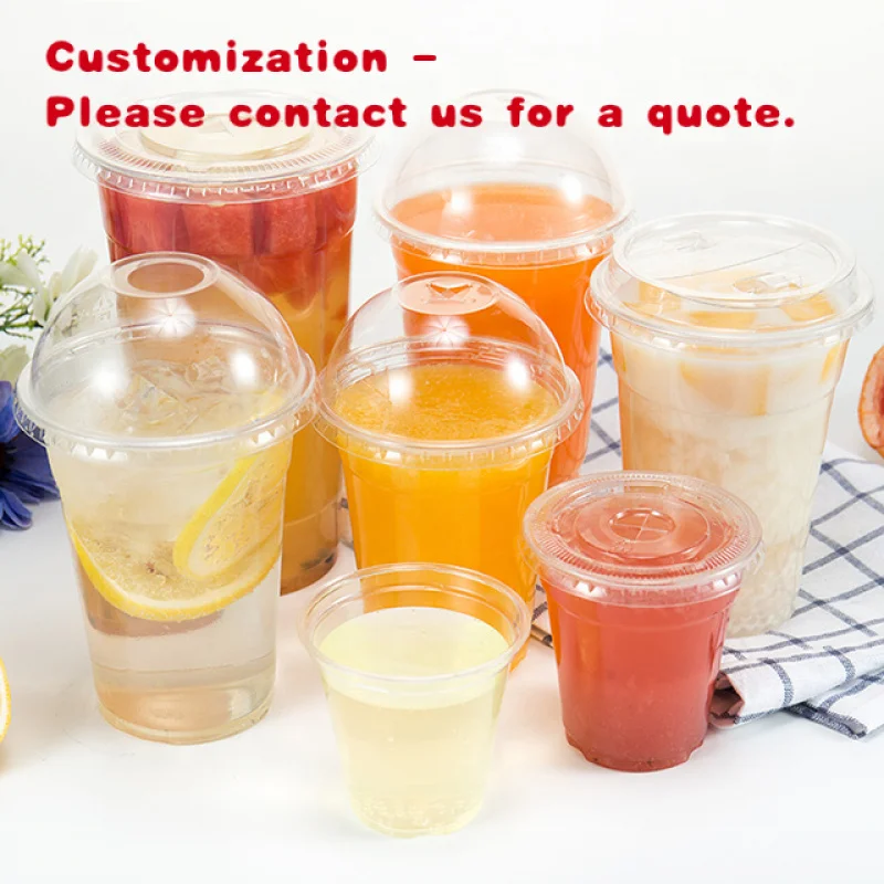 

custom.LOKYO 500ml 700ml 1000ml PET Cup Boba Tea Coffee Smoothie Disposable Bubble Tea Plastic Cups