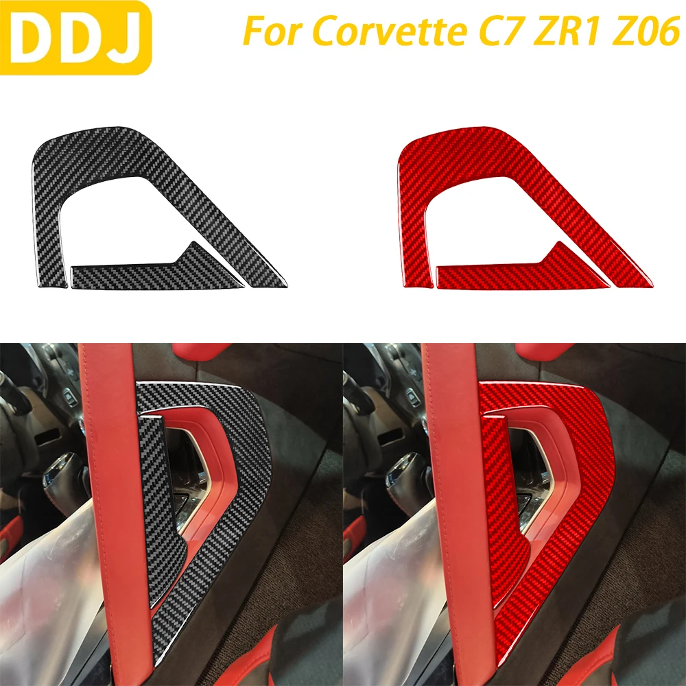 

Для Chevrolet Corvette C7 ZR1 Z06 2014-2019 автомобильные аксессуары из углеродного волокна, внутренняя дверная панель, декоративная крышка, декоративная наклейка